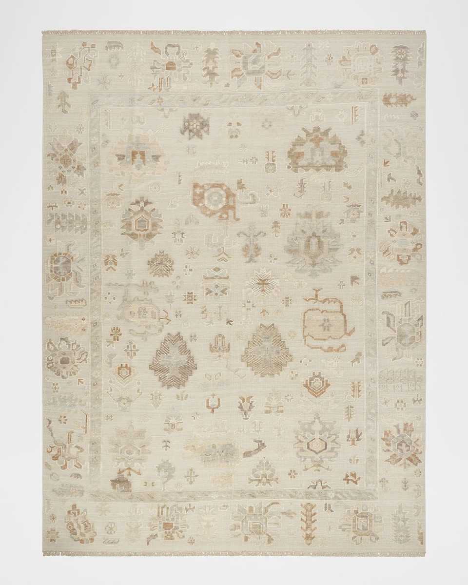 Whispers Cream Hand-Knotted Rug, 8' x 10'